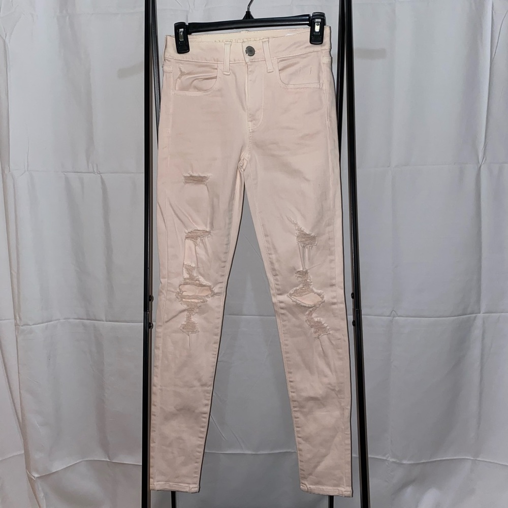 American Eagle Light Pink Skinny Jeans